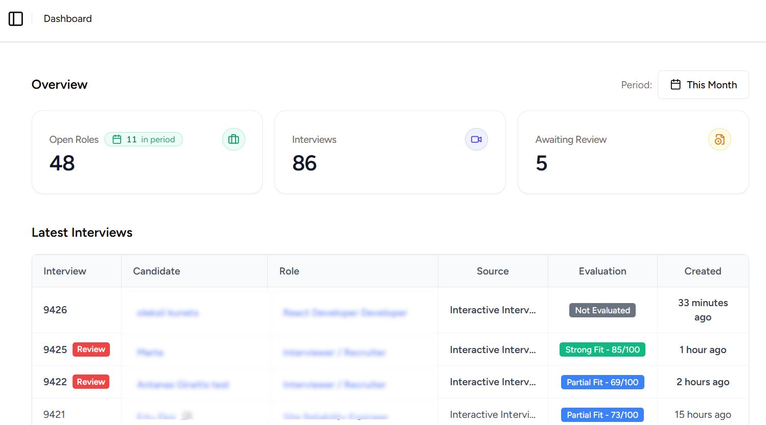 TeamFill AI Interviewer overview