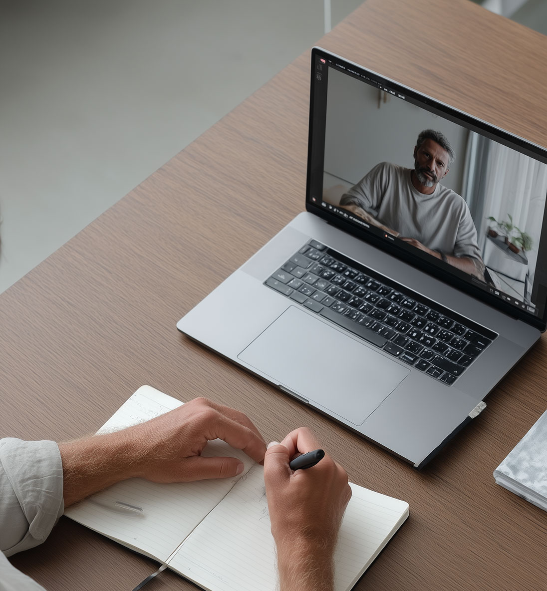 Candidate taking an on-demand AI interview on a laptop
